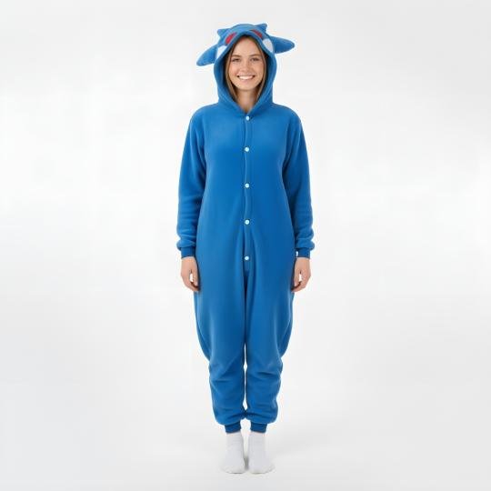 Piżama Onesie Kigurumi Kostium Pokemon Niebieski Gengar, zdjęcie 6