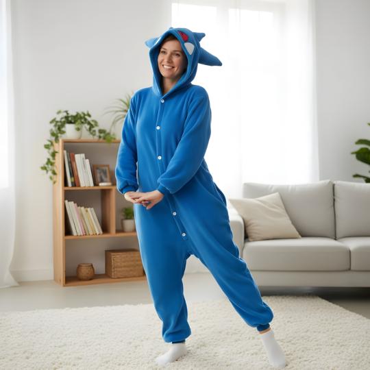 Piżama Onesie Kigurumi Kostium Pokemon Niebieski Gengar, zdjęcie 8