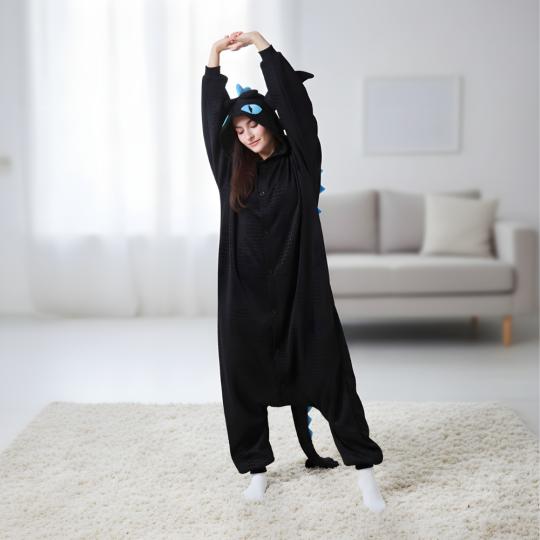 Piżama Onesie Kigurumi Przebranie Szczerbatek Niebieski, zdjęcie 6