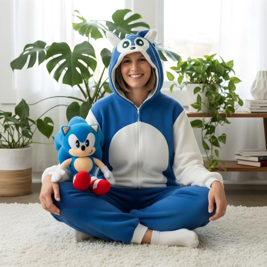 Piżama Onesie Kigurumi Kostium Przebranie Sonic, zdjęcie 9