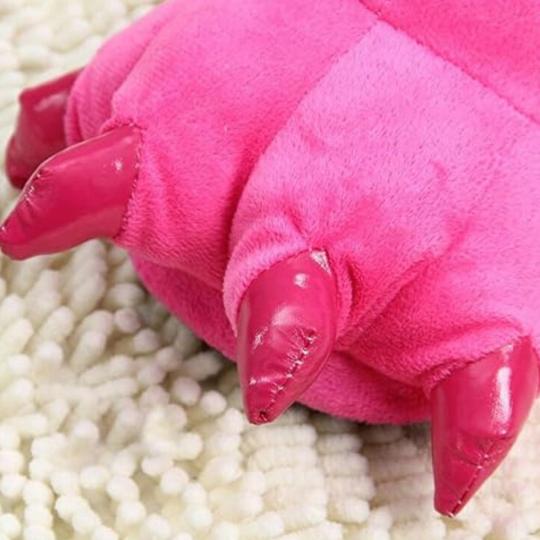 Miękkie Kapcie Dziecięce Łapy Stitch 3D Różowe z Pazurami, zdjęcie 4